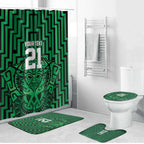 Custom Basketball New Zealand Bathroom Set Green Maori Ta Moko Indigenous - Aussie Hoodie