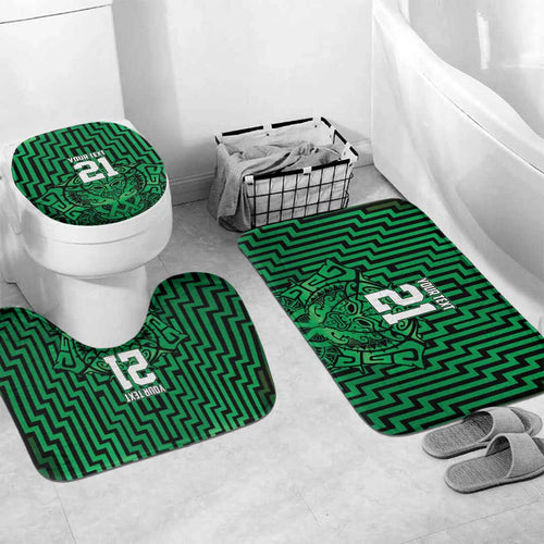 Custom Basketball New Zealand Bathroom Set Green Maori Ta Moko Indigenous - Aussie Hoodie