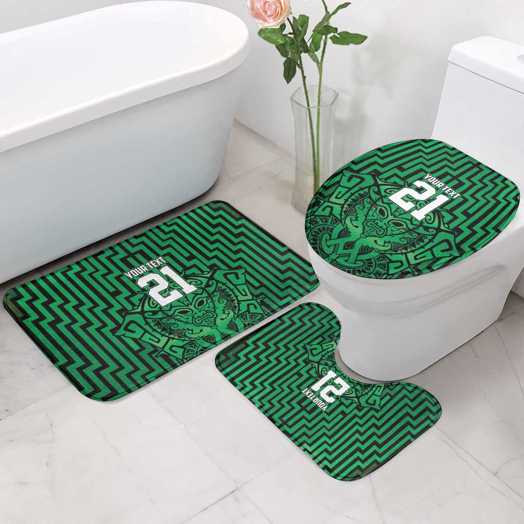 Custom Basketball New Zealand Bathroom Set Green Maori Ta Moko Indigenous - Aussie Hoodie