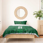 Custom Basketball New Zealand Bedding Set Green Maori Ta Moko Indigenous - Aussie Hoodie