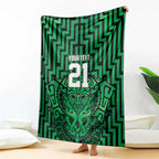 Custom Basketball New Zealand Blanket Green Maori Ta Moko Indigenous - Aussie Hoodie