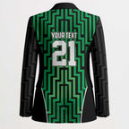 Custom Basketball New Zealand Blazer Green Maori Ta Moko Indigenous - Aussie Hoodie