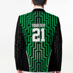 Custom Basketball New Zealand Blazer Green Maori Ta Moko Indigenous - Aussie Hoodie