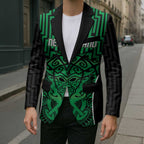Custom Basketball New Zealand Blazer Green Maori Ta Moko Indigenous - Aussie Hoodie