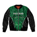 Custom Basketball New Zealand Bomber Jacket Green Maori Ta Moko Indigenous - Aussie Hoodie