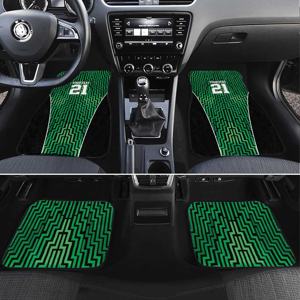 Custom Basketball New Zealand Car Mats Green Maori Ta Moko Indigenous - Aussie Hoodie