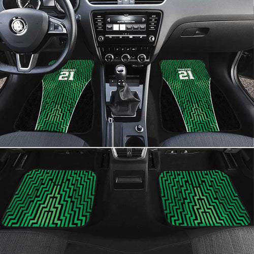 Custom Basketball New Zealand Car Mats Green Maori Ta Moko Indigenous - Aussie Hoodie