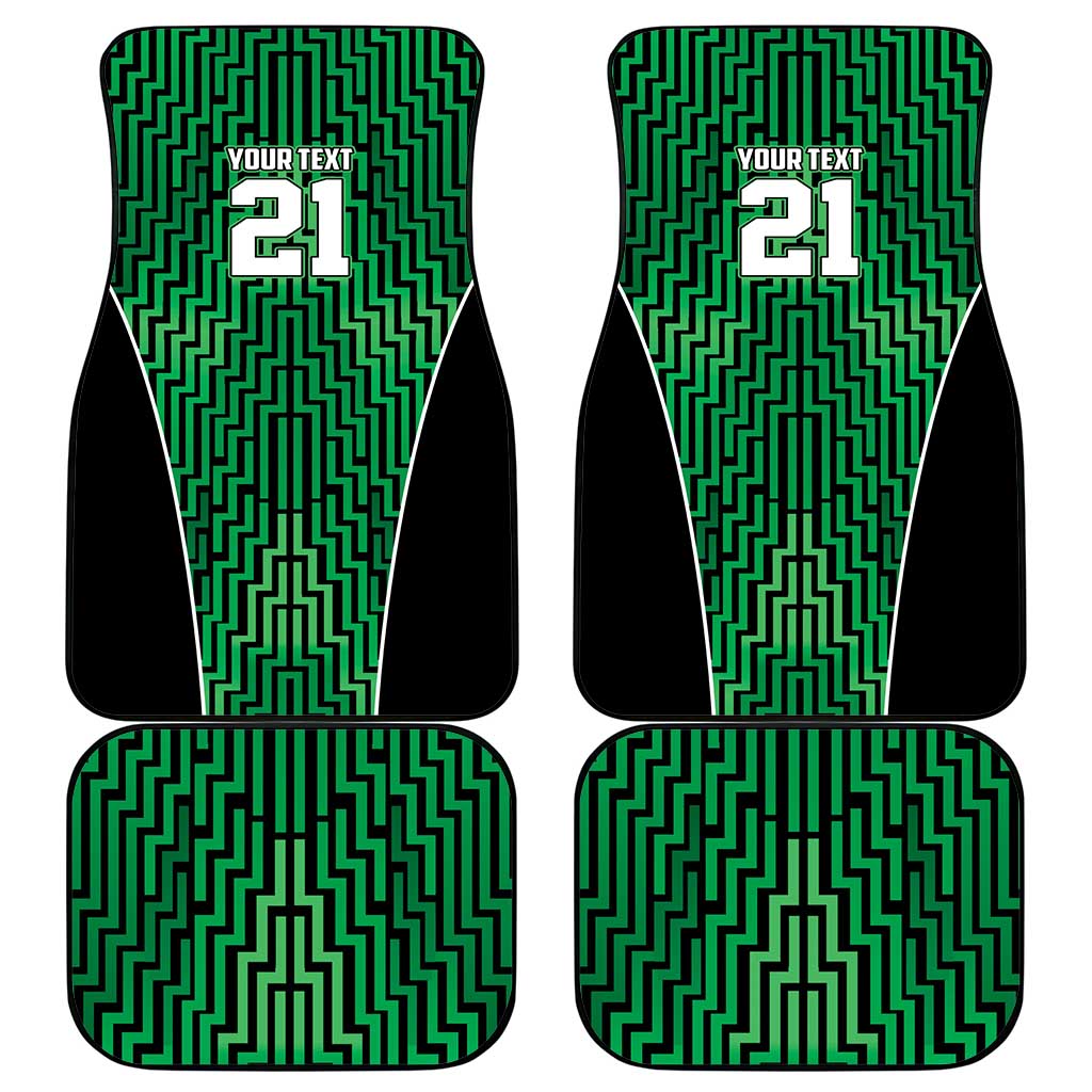 Custom Basketball New Zealand Car Mats Green Maori Ta Moko Indigenous - Aussie Hoodie