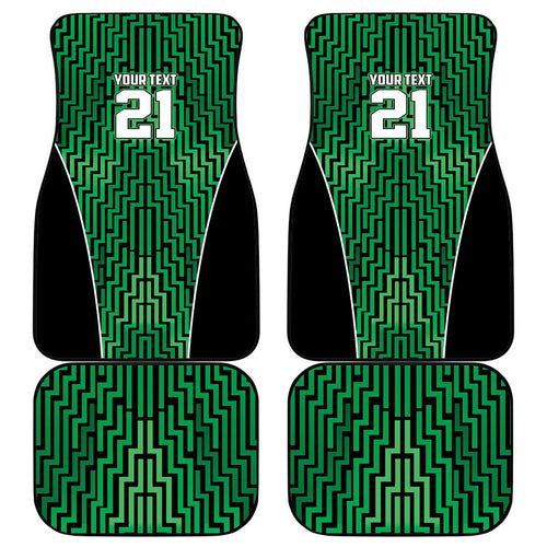 Custom Basketball New Zealand Car Mats Green Maori Ta Moko Indigenous - Aussie Hoodie