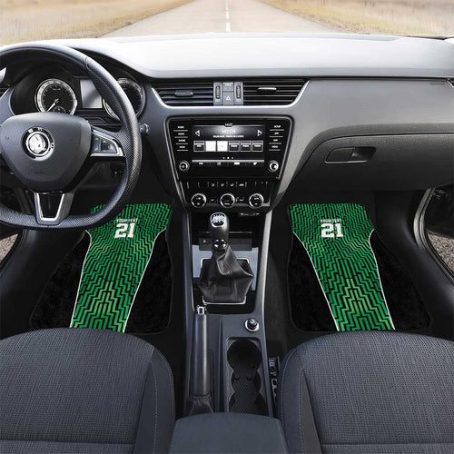 Custom Basketball New Zealand Car Mats Green Maori Ta Moko Indigenous - Aussie Hoodie