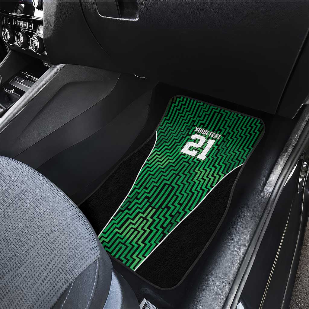 Custom Basketball New Zealand Car Mats Green Maori Ta Moko Indigenous - Aussie Hoodie