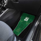 Custom Basketball New Zealand Car Mats Green Maori Ta Moko Indigenous - Aussie Hoodie