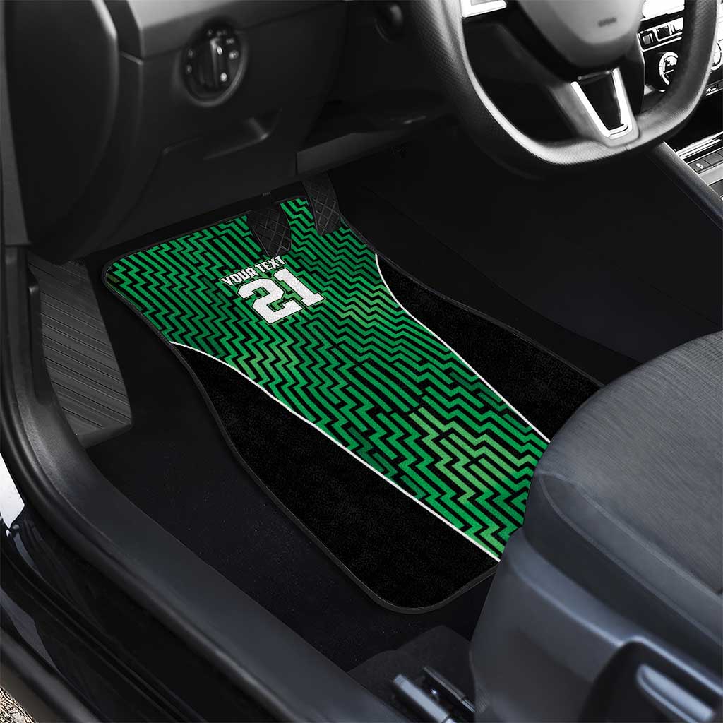 Custom Basketball New Zealand Car Mats Green Maori Ta Moko Indigenous - Aussie Hoodie