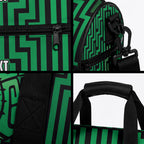 Custom Basketball New Zealand Duffle Bag Green Maori Ta Moko Indigenous