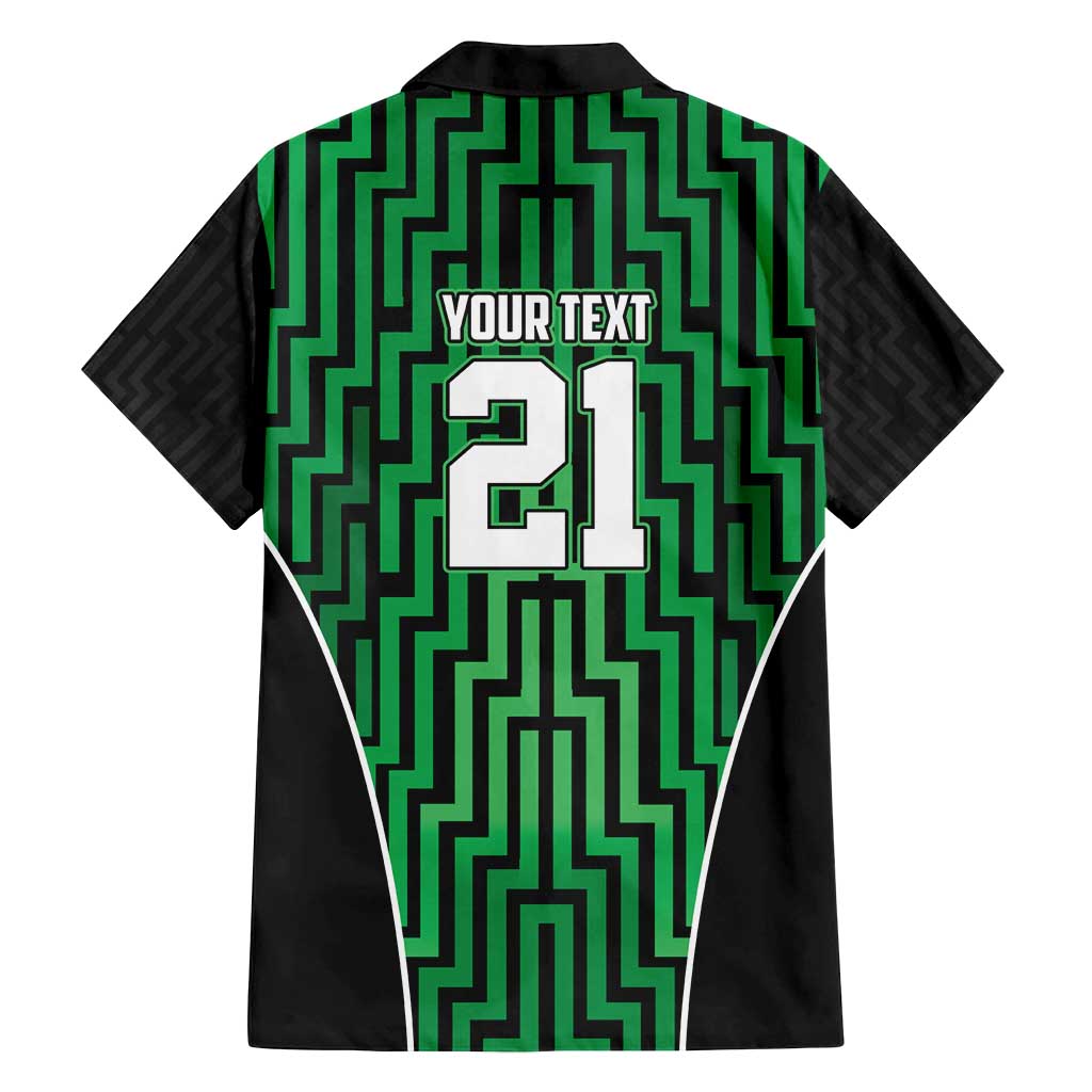 Custom Basketball New Zealand Family Matching Off Shoulder Maxi Dress and Hawaiian Shirt Green Maori Ta Moko Indigenous - Aussie Hoodie