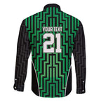 Custom Basketball New Zealand Family Matching Off Shoulder Maxi Dress and Hawaiian Shirt Green Maori Ta Moko Indigenous - Aussie Hoodie
