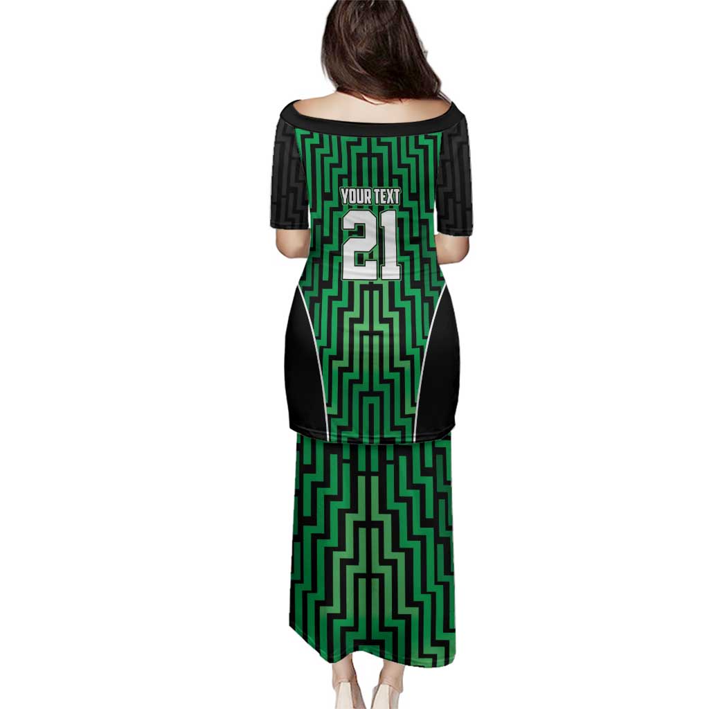 Custom Basketball New Zealand Family Matching Puletasi and Hawaiian Shirt Green Maori Ta Moko Indigenous - Aussie Hoodie