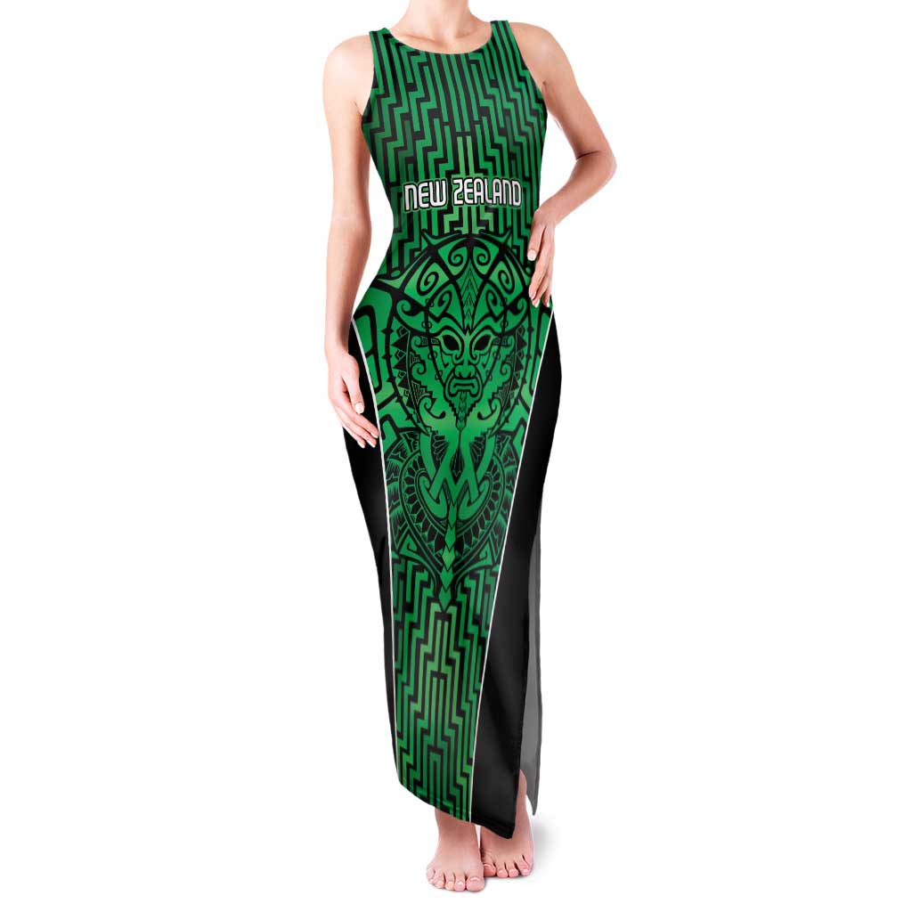 Custom Basketball New Zealand Family Matching Tank Maxi Dress and Hawaiian Shirt Green Maori Ta Moko Indigenous - Aussie Hoodie