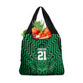 Custom Basketball New Zealand Grocery Bag Green Maori Ta Moko Indigenous - Aussie Hoodie