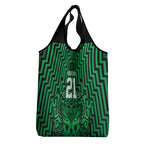 Custom Basketball New Zealand Grocery Bag Green Maori Ta Moko Indigenous - Aussie Hoodie