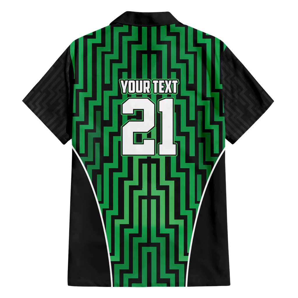 Custom Basketball New Zealand Hawaiian Shirt Green Maori Ta Moko Indigenous - Aussie Hoodie