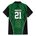 Custom Basketball New Zealand Hawaiian Shirt Green Maori Ta Moko Indigenous - Aussie Hoodie