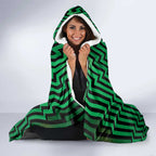 Custom Basketball New Zealand Hooded Blanket Green Maori Ta Moko Indigenous - Aussie Hoodie