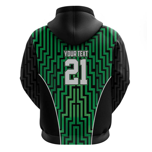 Custom Basketball New Zealand Hoodie Green Maori Ta Moko Indigenous - Aussie Hoodie