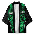 Custom Basketball New Zealand Kimono Green Maori Ta Moko Indigenous - Aussie Hoodie