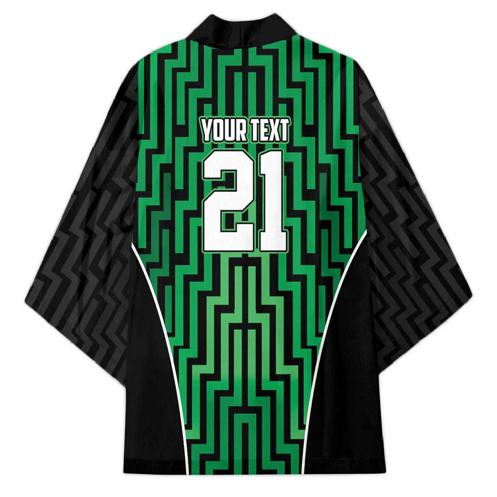 Custom Basketball New Zealand Kimono Green Maori Ta Moko Indigenous - Aussie Hoodie