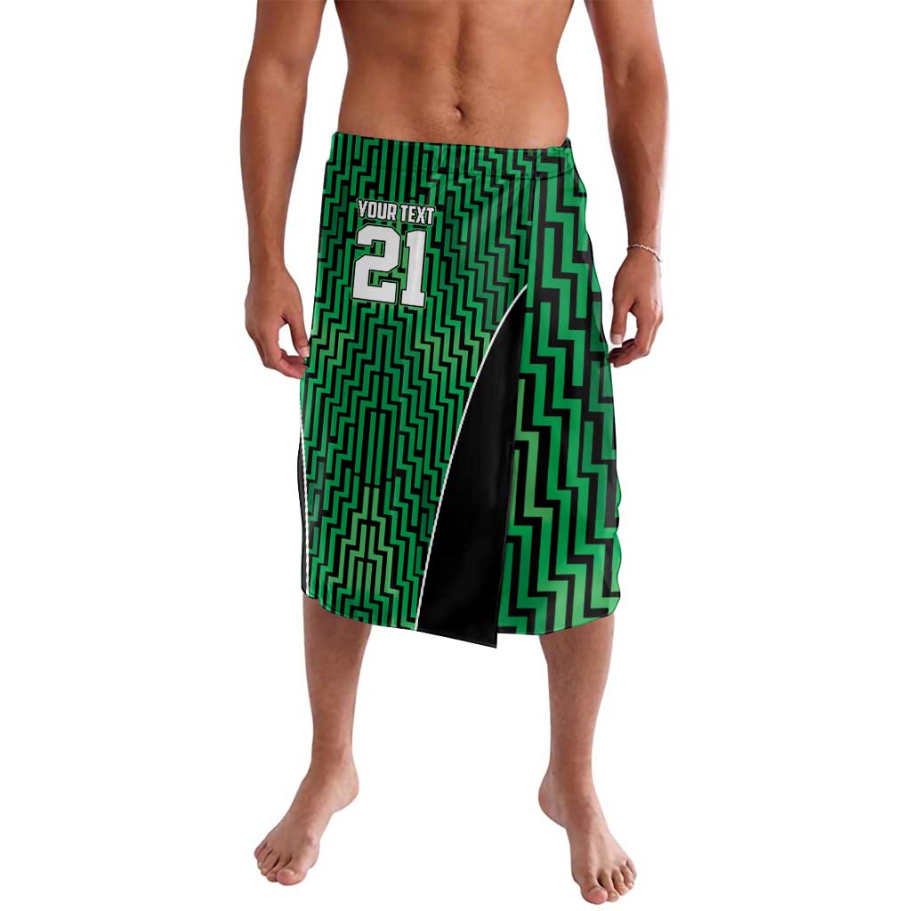 Custom Basketball New Zealand Lavalava Green Maori Ta Moko Indigenous - Aussie Hoodie