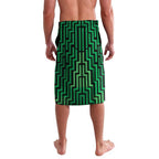 Custom Basketball New Zealand Lavalava Green Maori Ta Moko Indigenous - Aussie Hoodie