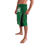 Custom Basketball New Zealand Lavalava Green Maori Ta Moko Indigenous - Aussie Hoodie