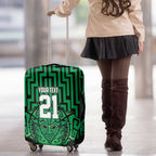 Custom Basketball New Zealand Luggage Cover Green Maori Ta Moko Indigenous - Aussie Hoodie