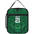 Custom Basketball New Zealand Lunch Bag Green Maori Ta Moko Indigenous