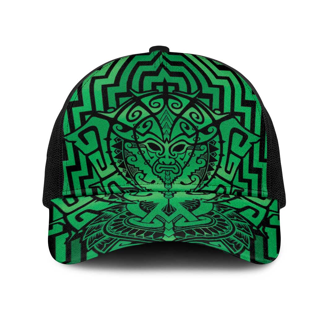 Basketball New Zealand Mesh Trucker Cap Green Maori Ta Moko Indigenous - Aussie Hoodie