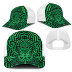 Basketball New Zealand Mesh Trucker Cap Green Maori Ta Moko Indigenous - Aussie Hoodie