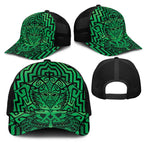 Basketball New Zealand Mesh Trucker Cap Green Maori Ta Moko Indigenous - Aussie Hoodie