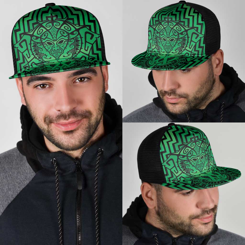 Basketball New Zealand Mesh Trucker Cap Green Maori Ta Moko Indigenous - Aussie Hoodie
