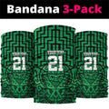 Custom Basketball New Zealand Neck Gaiter Green Maori Ta Moko Indigenous LT9