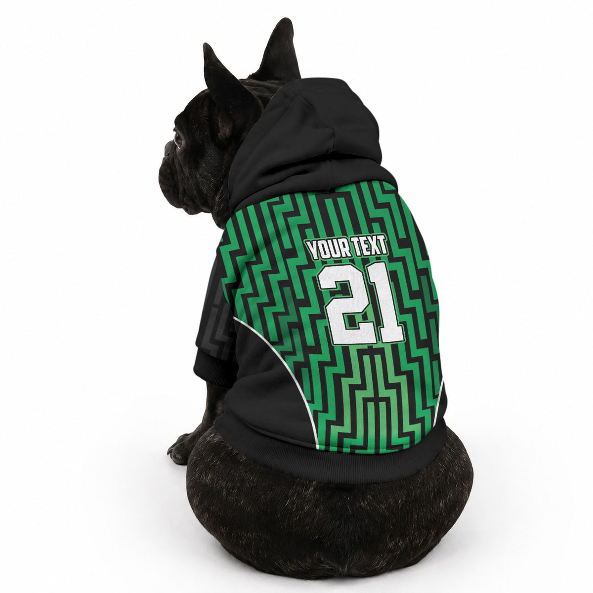 Custom Basketball New Zealand Pet Hoodie Green Maori Ta Moko Indigenous