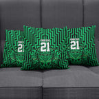 Custom Basketball New Zealand Pillow Cover Green Maori Ta Moko Indigenous - Aussie Hoodie