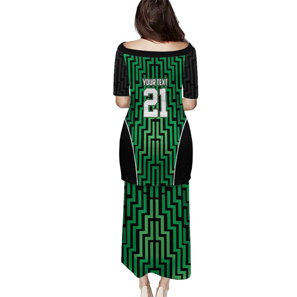 Custom Basketball New Zealand Puletasi Green Maori Ta Moko Indigenous - Aussie Hoodie