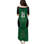 Custom Basketball New Zealand Puletasi Green Maori Ta Moko Indigenous - Aussie Hoodie
