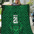 Custom Basketball New Zealand Quilt Green Maori Ta Moko Indigenous - Aussie Hoodie