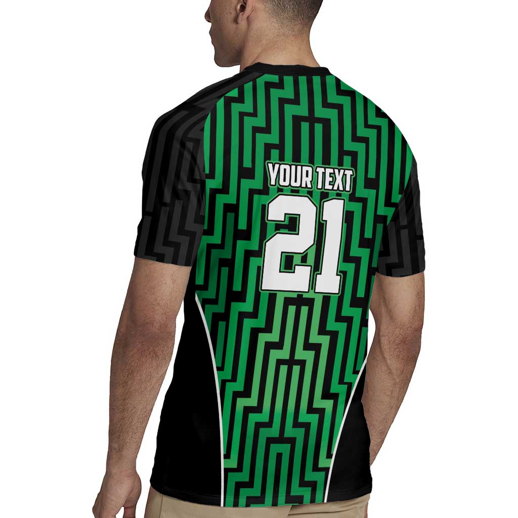 Custom Basketball New Zealand Rugby Jersey Green Maori Ta Moko Indigenous - Aussie Hoodie