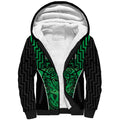 Custom Basketball New Zealand Sherpa Hoodie Green Maori Ta Moko Indigenous - Aussie Hoodie