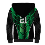 Custom Basketball New Zealand Sherpa Hoodie Green Maori Ta Moko Indigenous - Aussie Hoodie