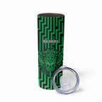 Custom Basketball New Zealand Skinny Tumbler Green Maori Ta Moko Indigenous - Aussie Hoodie