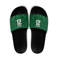 Custom Basketball New Zealand Slide Sandals Green Maori Ta Moko Indigenous - Aussie Hoodie